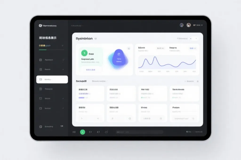 信息展示界面,现代风格